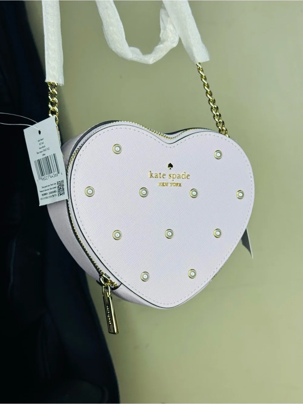 Kate Spade Pink Heart Shack Heart shaped Crossbody Bag
